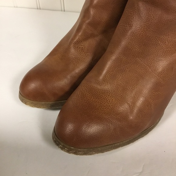 UO Ecote Eliana Double Zip Brown Ankle Booties - Picture 4 of 8